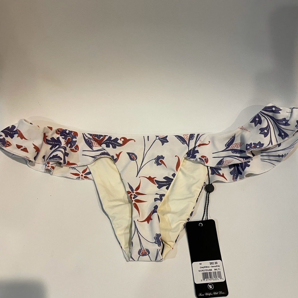 NWT Wildfox Cheeky Brazilian American Paisley Bottoms Medium Swim
